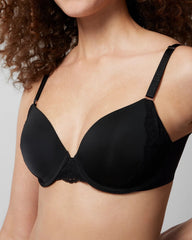 Perfect Coverage Bra with Lace Trim - BLACK | Soma discount