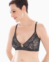 Wireless Pocketed Lace Bra - BLACK | Soma discount