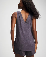 V-Neck Pajama Tank - GRAY INK/PEARLED IVORY | Soma for sale