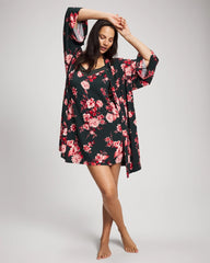 Short Robe - COTTAGE FLORAL GREEN | Soma on sale