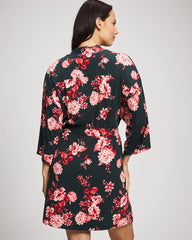 Short Robe - COTTAGE FLORAL GREEN | Soma on sale