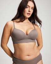Rib Wireless Bra - DARK TAUPE | Soma Online
