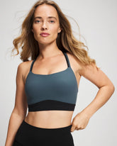 Racerback Yoga Bra - PETROL/BLACK | Soma discount