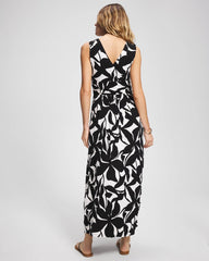Goddess Maxi Bra Dress - MEANDERING LEAF BLACK | Soma for sale