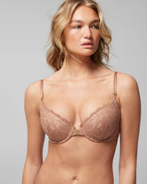 Push-Up Front-Close Bra with Lace - WARM SIENNA | Soma Online