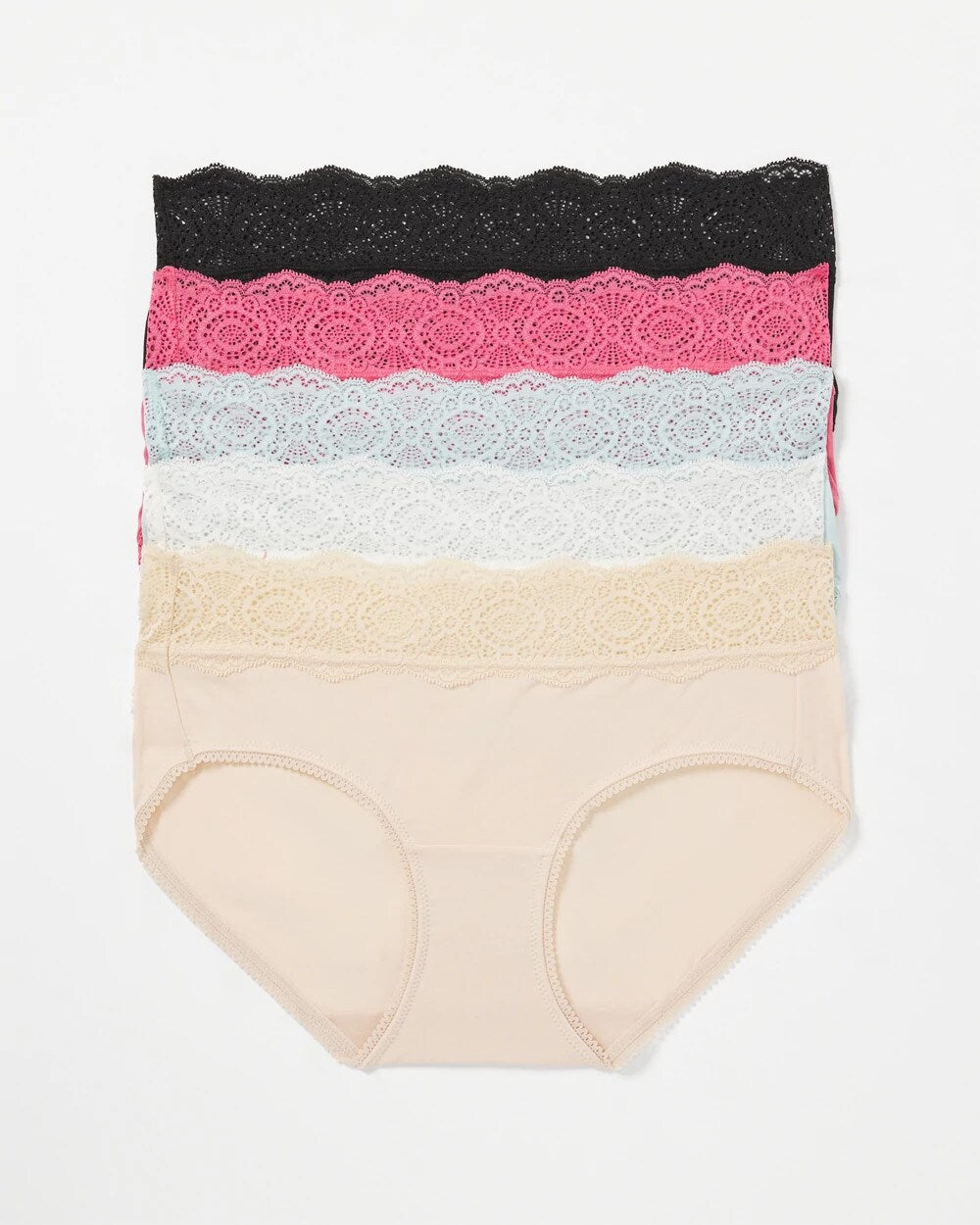 Hipster Panty with Crochet Lace 5 Pack - RAPTURE ROSE MULTIPACK | Soma outlet