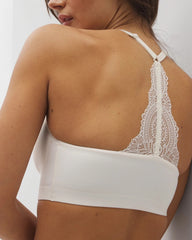 Racerback Bralette with Lace Back - IVORY | Soma discount