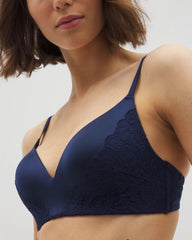 Wireless Lace Push-Up Bra - NIGHTFALL NAVY | Soma sale