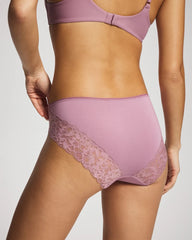 High-Leg Panty With Signature Lace - BEACH PLUM | Soma for sale