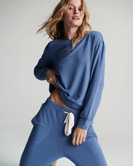 Long-Sleeve Pajama Top - SUNDOWN BLUE | Soma on sale