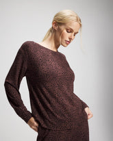 Long-Sleeve Pajama Top - HOT SPOT MOCHA | Soma discount