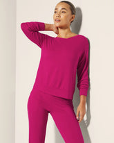 Long-Sleeve Pajama Top - PINK COSMO | Soma for sale