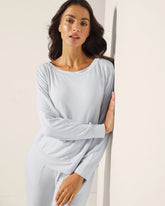 Long-Sleeve Pajama Top - BLUE MIST | Soma on sale