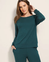 Long-Sleeve Pajama Top - DEEP TEAL | Soma sale