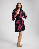 Short Robe - GILDED BLOOMS MAGENTA | Soma near me