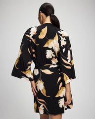 Short Robe - MYSTIC BLOOMS BLACK MID | Soma sale