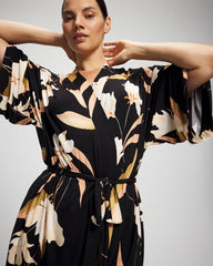 Short Robe - MYSTIC BLOOMS BLACK MID | Soma sale