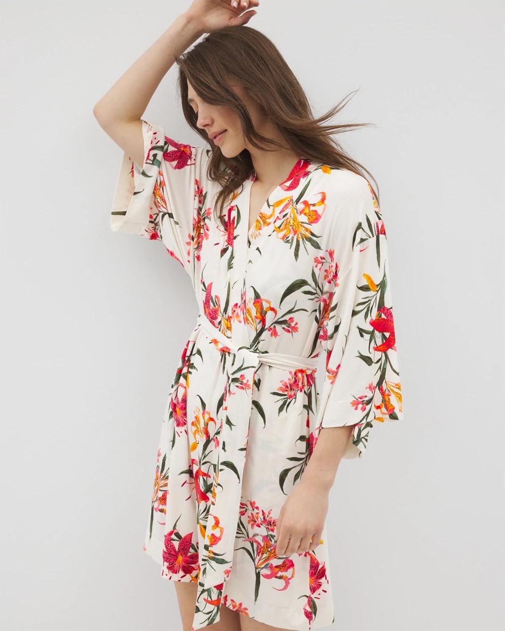 Short Robe - LE TIGRE FLORA CHAMPAGNE | Soma on sale