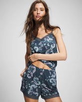 Lace-Trim Pajama Shorts - FLORA SHIMMER PETROL | Soma near me