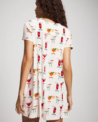 Short Sleeve Scoop Neck Sleepshirt - MERRY MIXES CHAMP | Soma Online