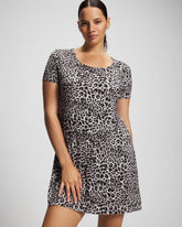 Short Sleeve Scoop Neck Sleepshirt - DIVINE LEOPARD TAUPE | Soma on sale