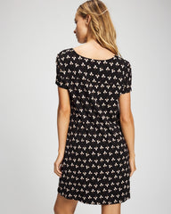 Short Sleeve Scoop Neck Sleepshirt - PEACEFUL PETALS BLACK | Soma sale