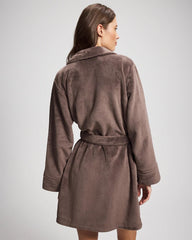 Plush Short Robe - DARK TAUPE | Soma near me