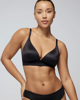 Luxe Plunge Bralette - BLACK | Soma on sale