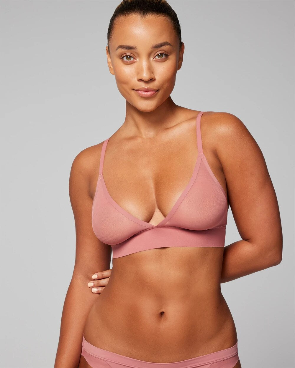 Triangle Mesh Bralette - CLAY ROSE | Soma sale