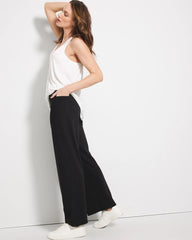 High-Waist Wide-Leg Pants - BLACK | Soma outlet