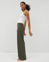 High-Waist Wide-Leg Pants - DARK GRAY OLIVE | Soma sale