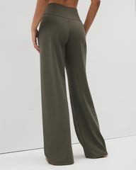High-Waist Wide-Leg Pants - DARK GRAY OLIVE | Soma sale
