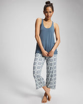 Tank + Crop Pants Pajama Set - HAVEN TILE MINI GREEN | Soma on sale