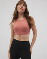 High-Neck Yoga Bra - CLAY ROSE | Soma discount