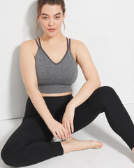 Soma Sport Longline Bra with Strappy Back - HEATHER OBSIDIAN | Soma sale
