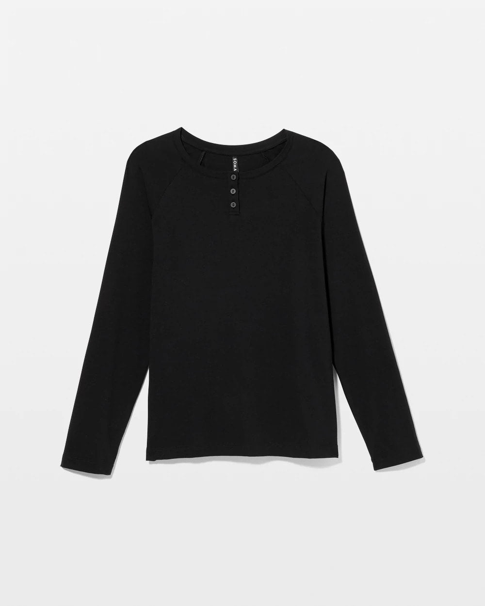 Men's Henley Pajama Top - BLACK | Soma discount