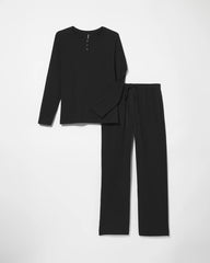 Men's Henley Pajama Top - BLACK | Soma discount