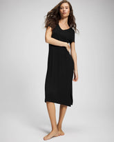 Short Sleeve Long Sleepshirt - BLACK | Soma outlet