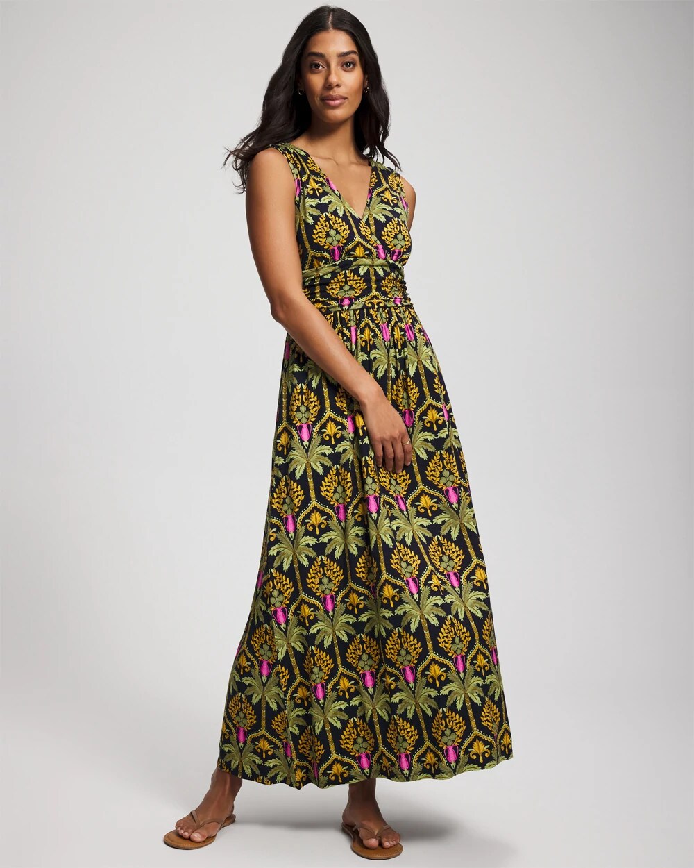 Goddess Maxi Bra Dress - PALMY PATTERNS NAVY | Soma near me