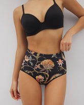 High-Waist Brief Panty - JAIPUR FLORAL BLACK | Soma Online