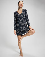 Long-Sleeve Sleepshirt - COSMIC BALLET NAVY | Soma for sale
