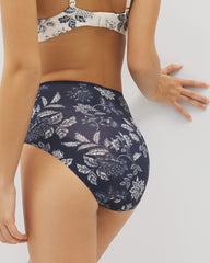 Vanishing Edge Microfiber Modern Brief Panty with Lace - MEANDERING GARDEN M NAVY | Soma near me