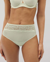 Vanishing Edge Microfiber Modern Brief Panty with Lace - ALOE WASH | Soma on sale