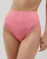 Tummy High-Waist Brief Panty with Lace - PINK GUAVA | Soma Online