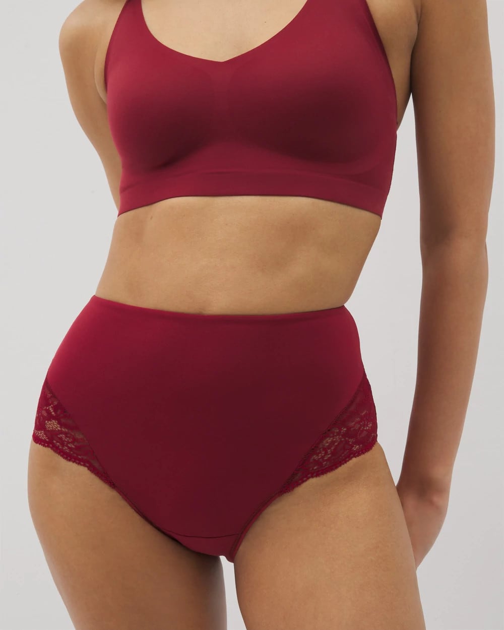 Tummy High-Waist Brief Panty with Lace - FIRST KISS | Soma outlet