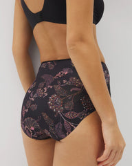 Tummy High-Waist Brief Panty with Lace - STITCH PAISLEY M BLACK | Soma for sale