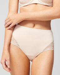 High-Waist Brief Panty with Lace - PALE SAND | Soma discount