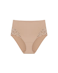 High-Waist Brief Panty with Lace - WARM AMBER | Soma outlet