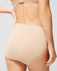High-Waist Brief Panty with Lace - WARM AMBER | Soma outlet