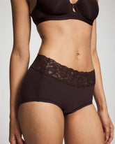 Brief Panty with Super Soft Signature Lace - CHOC PLUM W DTM FOIL | Soma Online